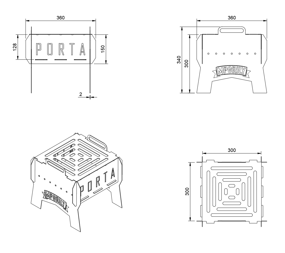 Porta gril Individuální - Obrázek 2